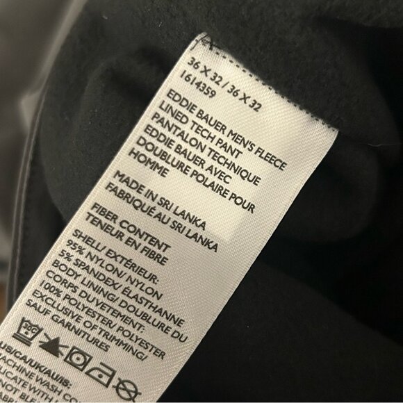 💕 Eddie Bauer fleece lined Men's Gray winter Pants 36x32 - Picture 4 of 9